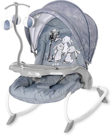 Шезлонг Lorelli Dream Time Silver Blue RABBITS